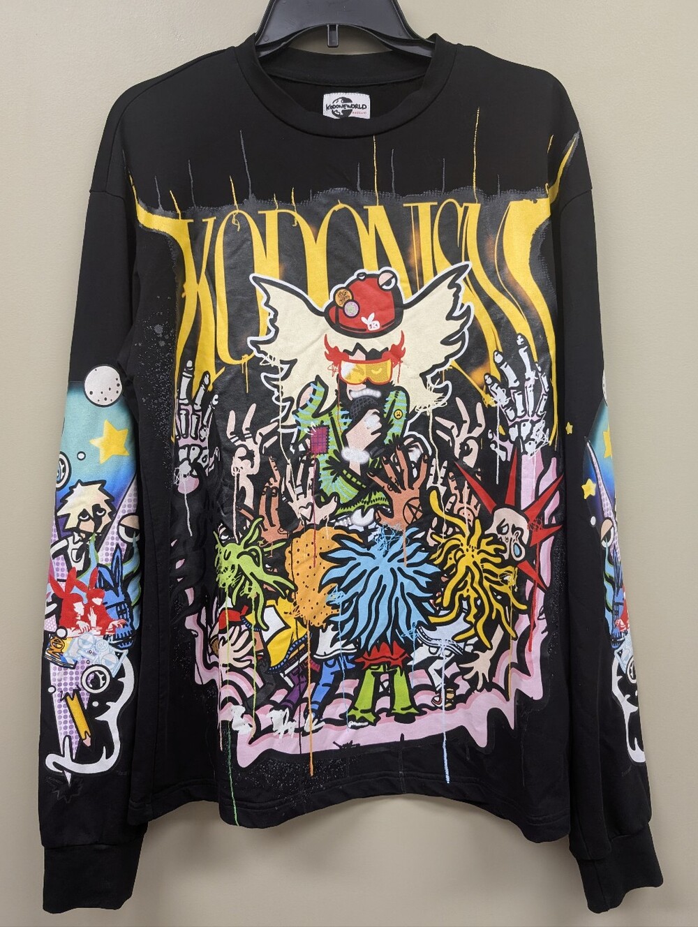 NWOT Kodone World Cyber Show Long Sleeve Black T-shirt Medium